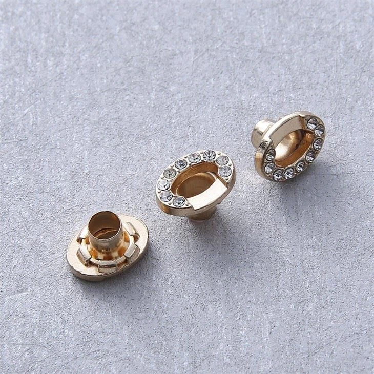 Rhinestone Alloy Metal Garment Brass Eyelet